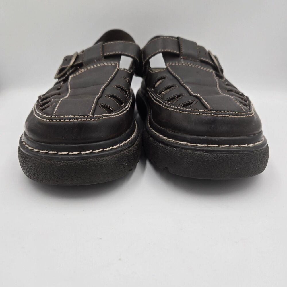 Y2K VTG No Boundaries 10 Haley Chunky Sandals Brown Leather Platform 90s Grunge - Picture 9 of 12